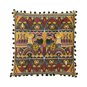 Almofada Amarelo, Vermelho e Preto 38 cm