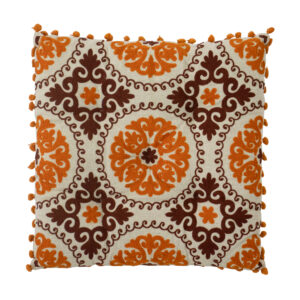 Almofada Marrom e Laranja 38 cm