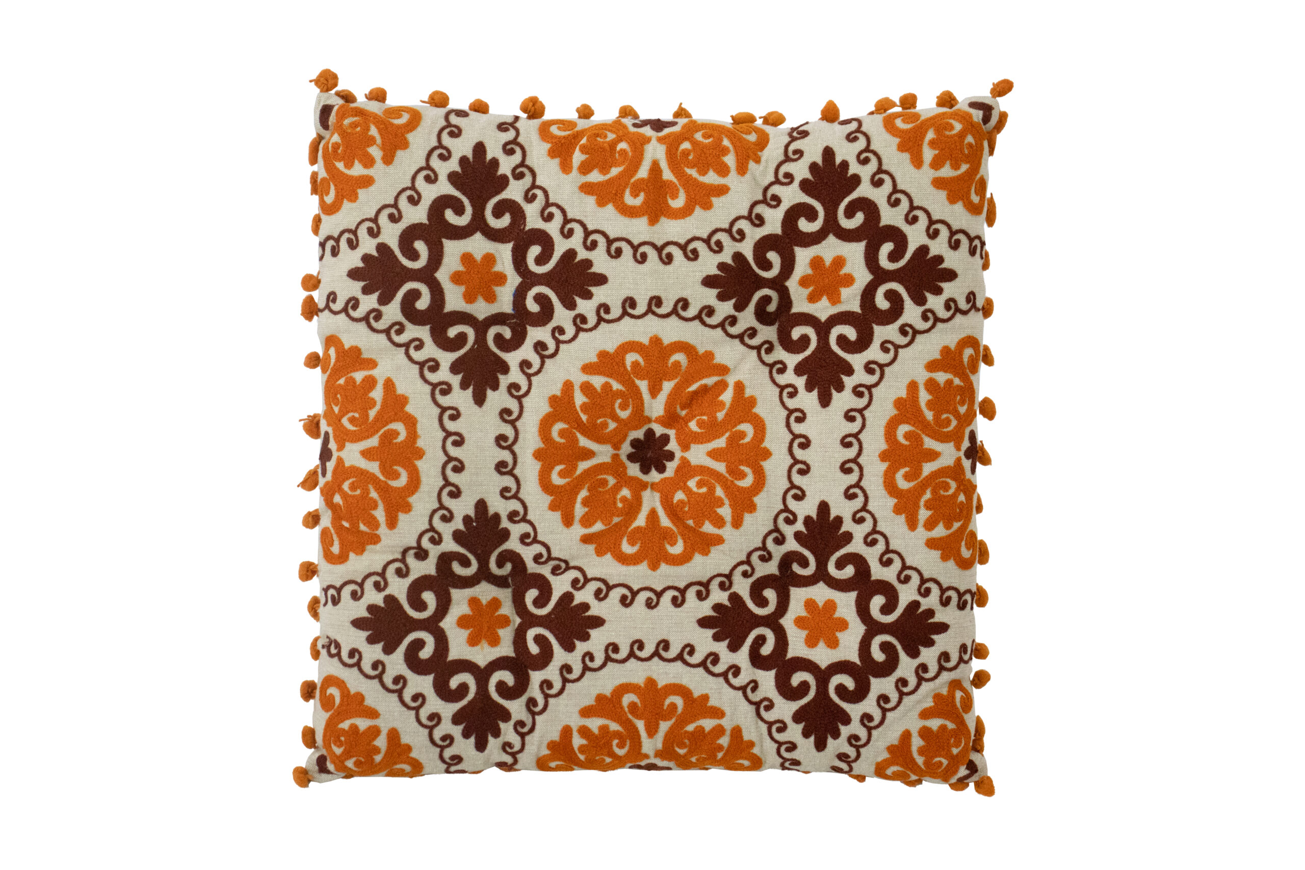 Almofada Marrom e Laranja 38 cm