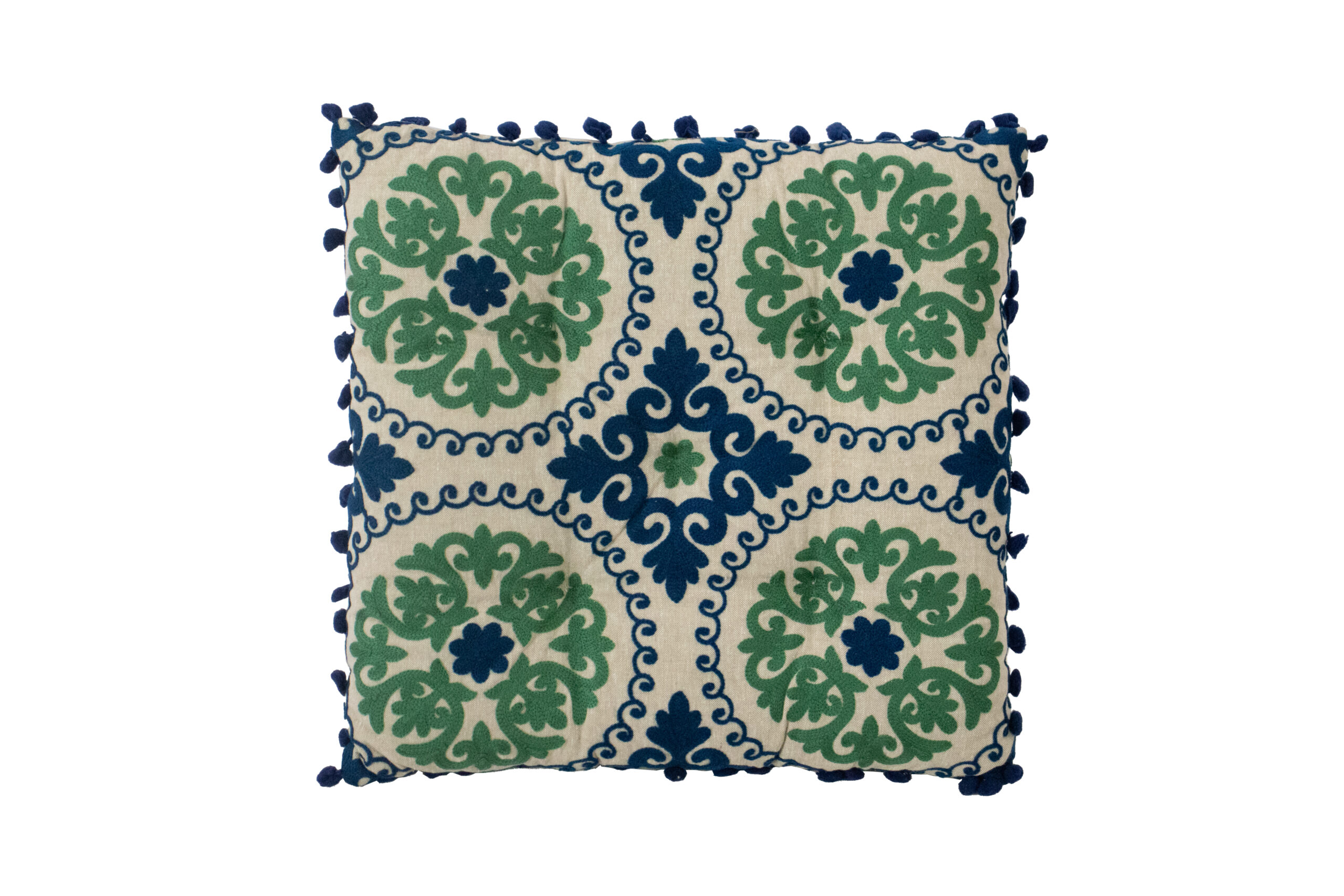 Almofada Verde e Azul 38 cm