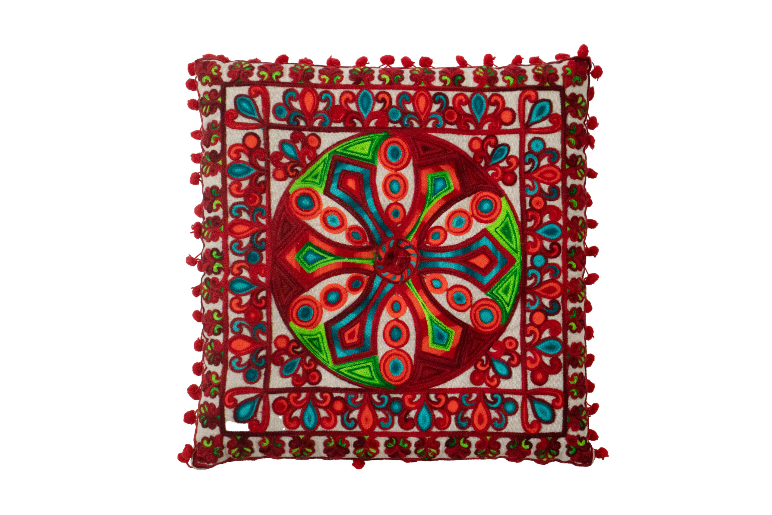 Almofada Vermelha e Verde 38 cm