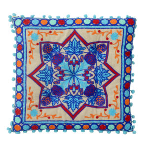 Almofada Azul, Roxo e Vermelho 38 cm