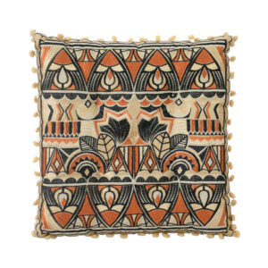 Almofada Laranja e Preto 38 cm