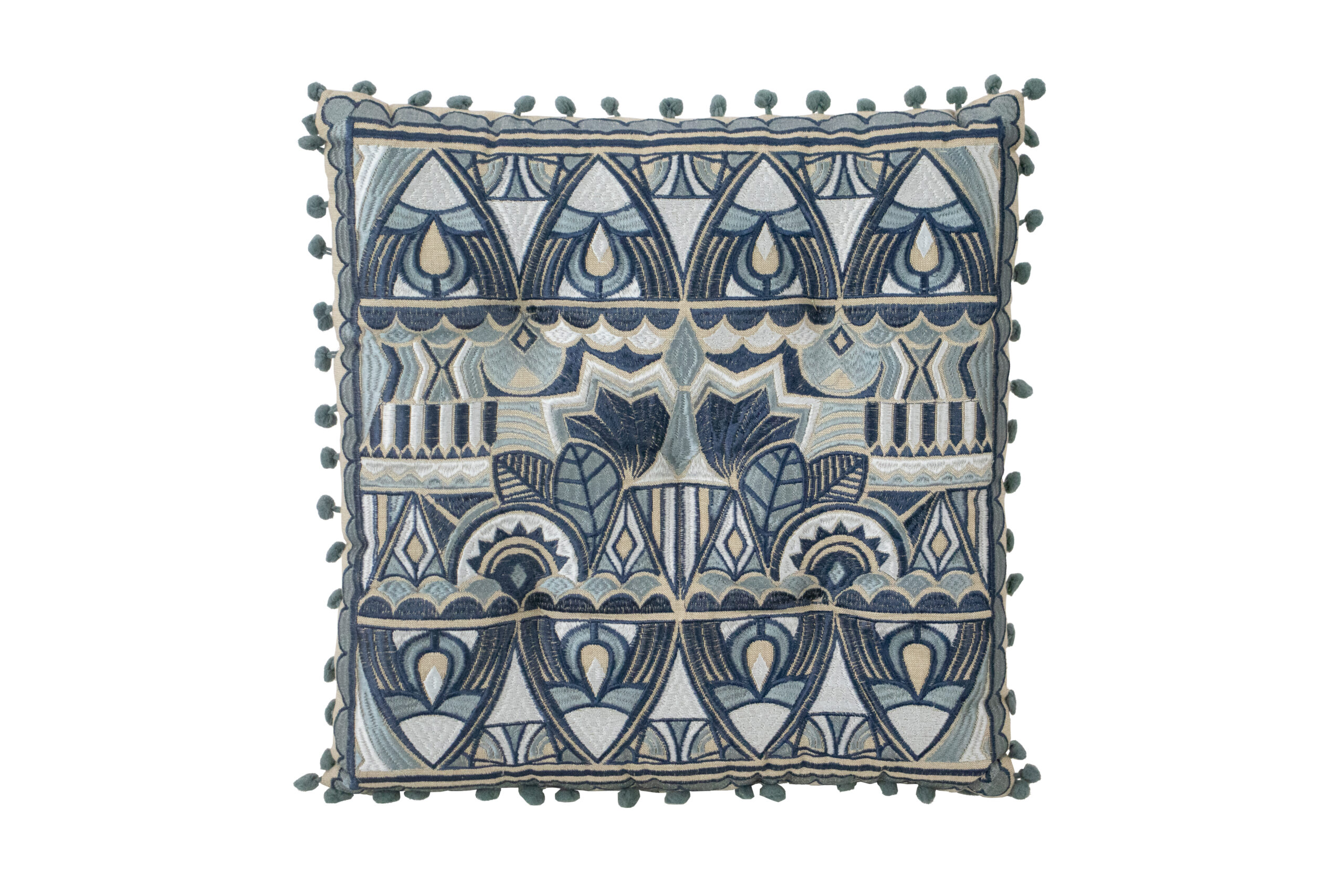 Almofada Azul e Cinza 38 cm