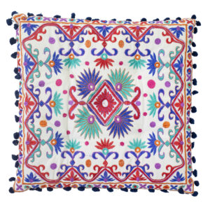 Almofada Rosa, Turquesa e Violeta 38 cm