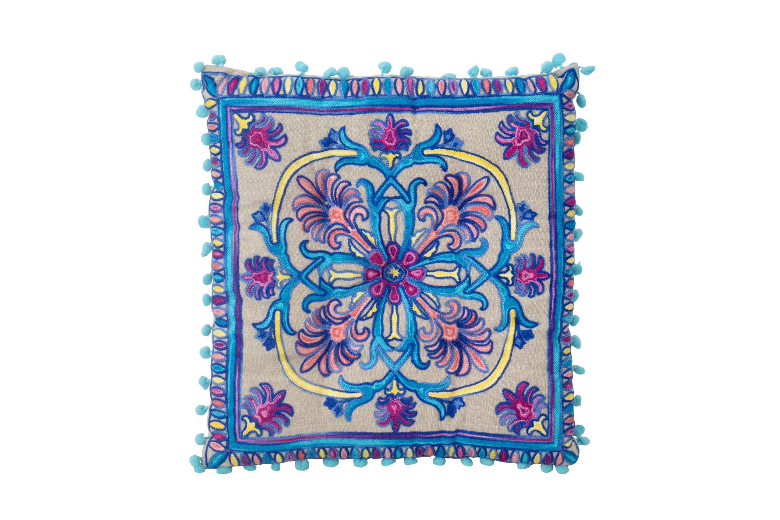 Almofada Rosa e Azul 38 cm