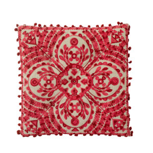 Almofada Rosa padrão Mandala 38 cm