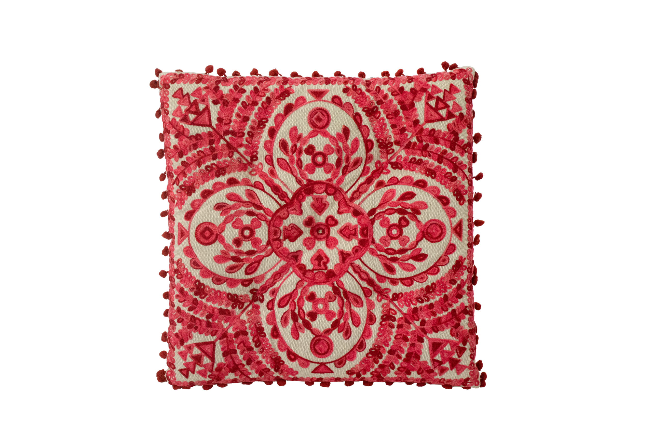 Almofada Rosa padrão Mandala 38 cm