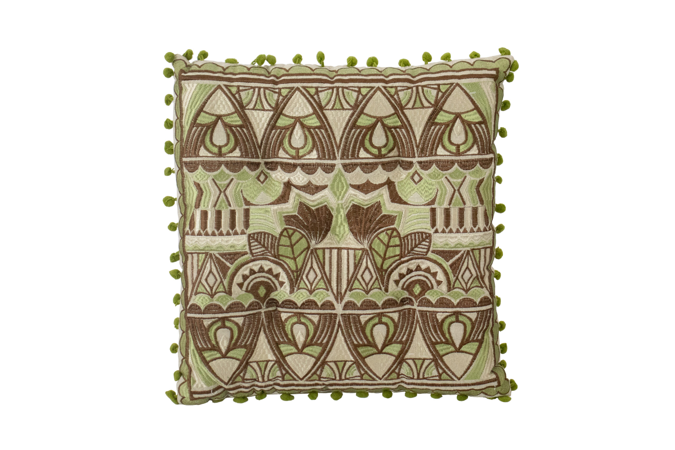 Almofada Verde e Marrom 38 cm