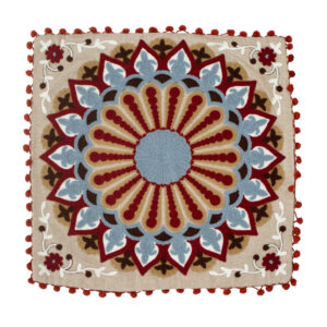 Capa de Almofada Vermelho e Azul 41 cm