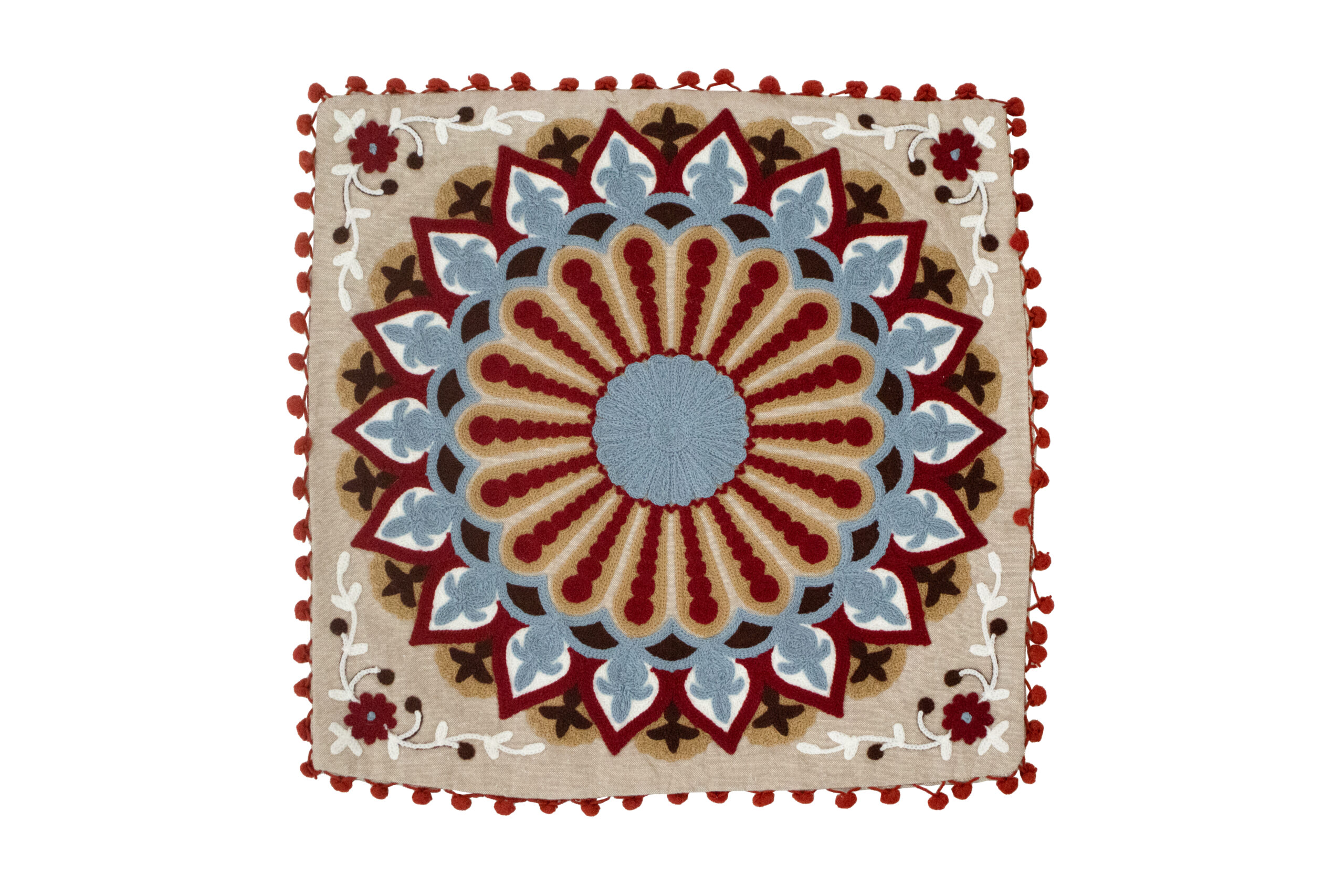 Capa de Almofada Vermelho e Azul 41 cm