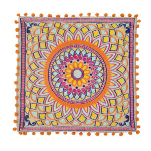 Capa de Almofada Laranja e Amarelo 41 cm