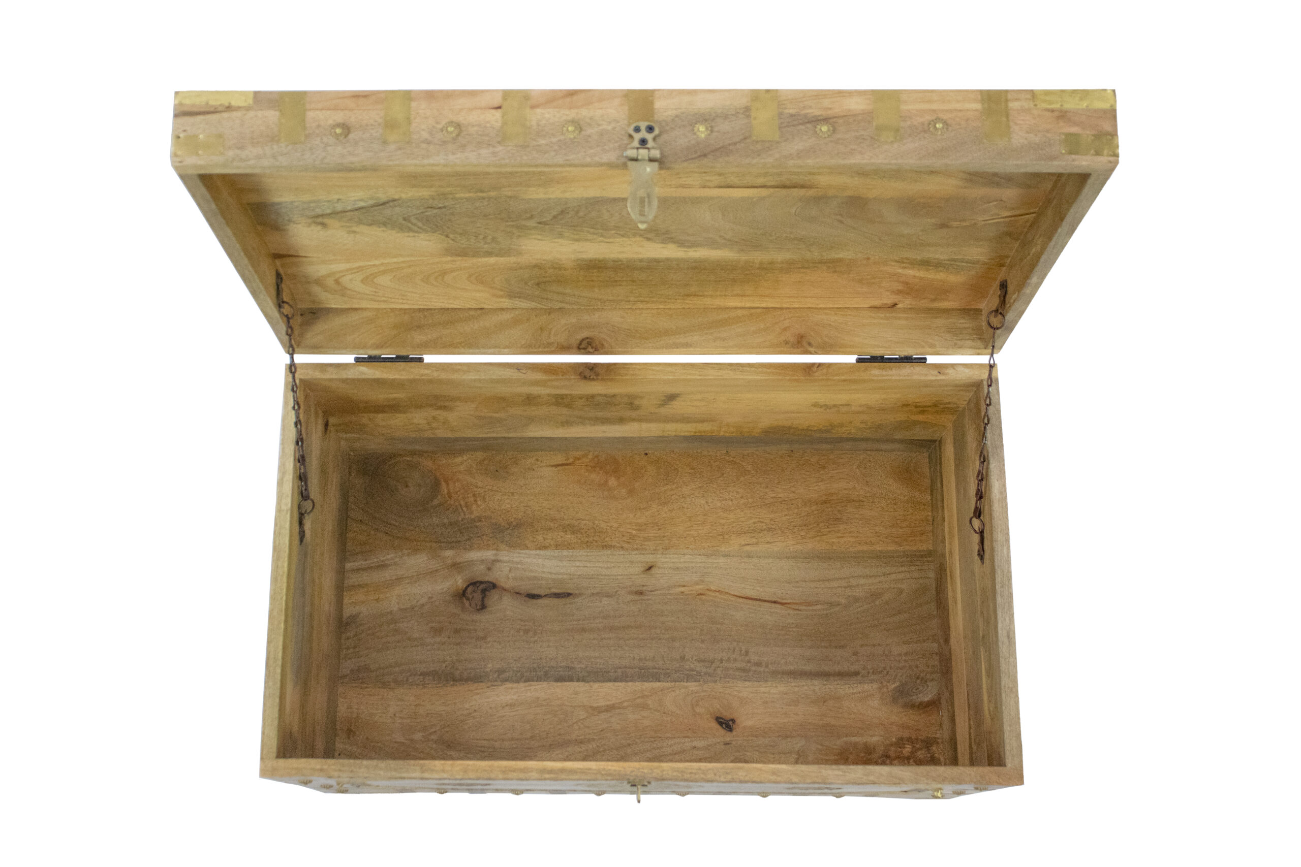 Baú Marrom e Dourado 78 cm - Imagem 12