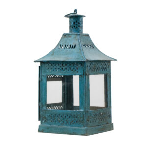 Candelabro de Mesa em Ferro Azul 39 cm