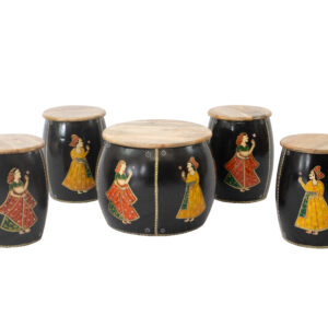 Conjunto Mesa e Banquetas Pintadas