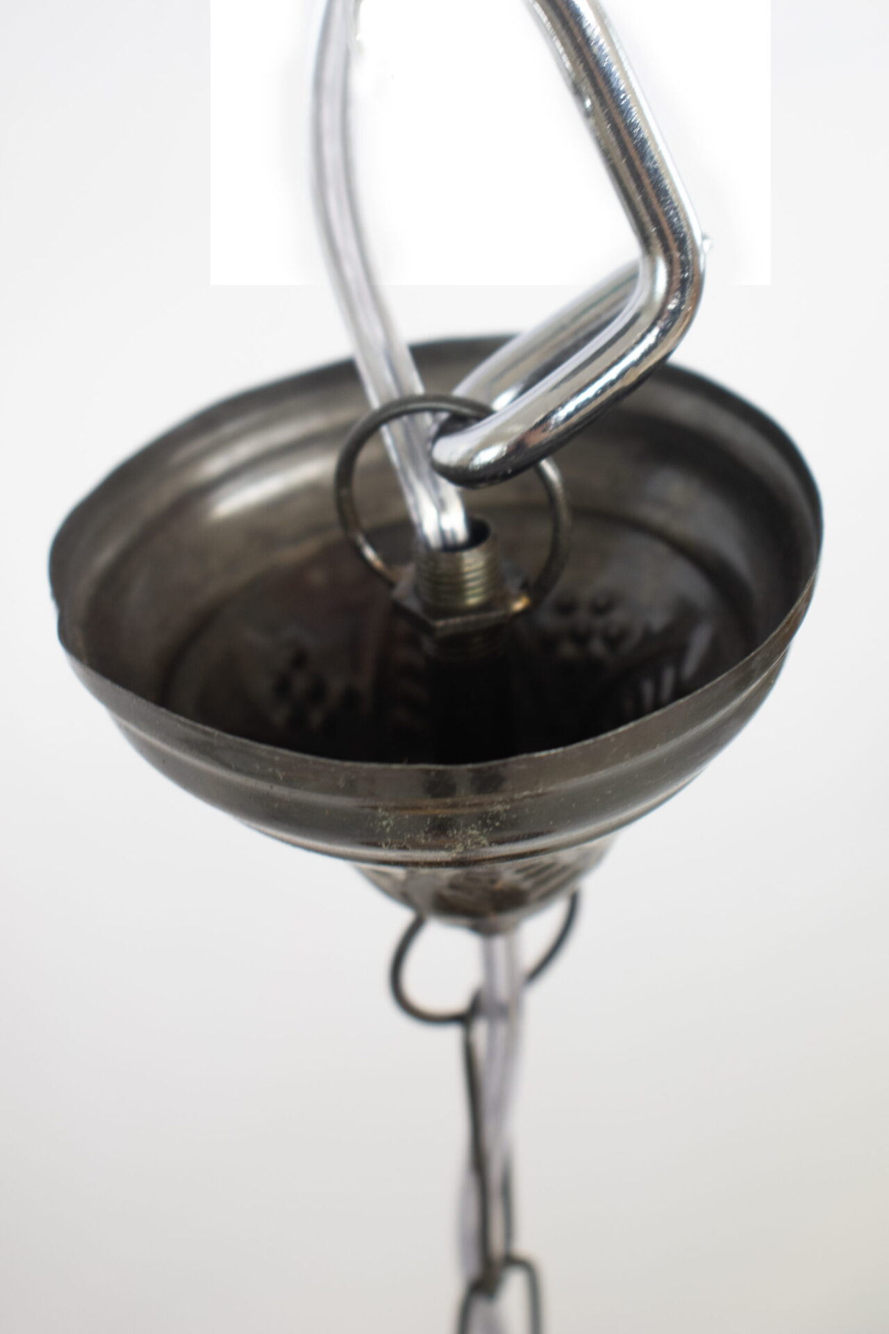 Luminária Mosaico Vermelha em Vidro 40 cm - Imagem 2