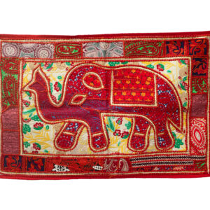 Elefante Tapeçaria Vermelha 90 cm