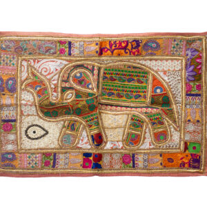 Elefante Tapeçaria Salmão e Cores 90 cm