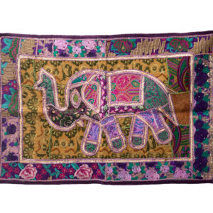 Elefante Tapeçaria Púrpura e Amarelo 90 cm