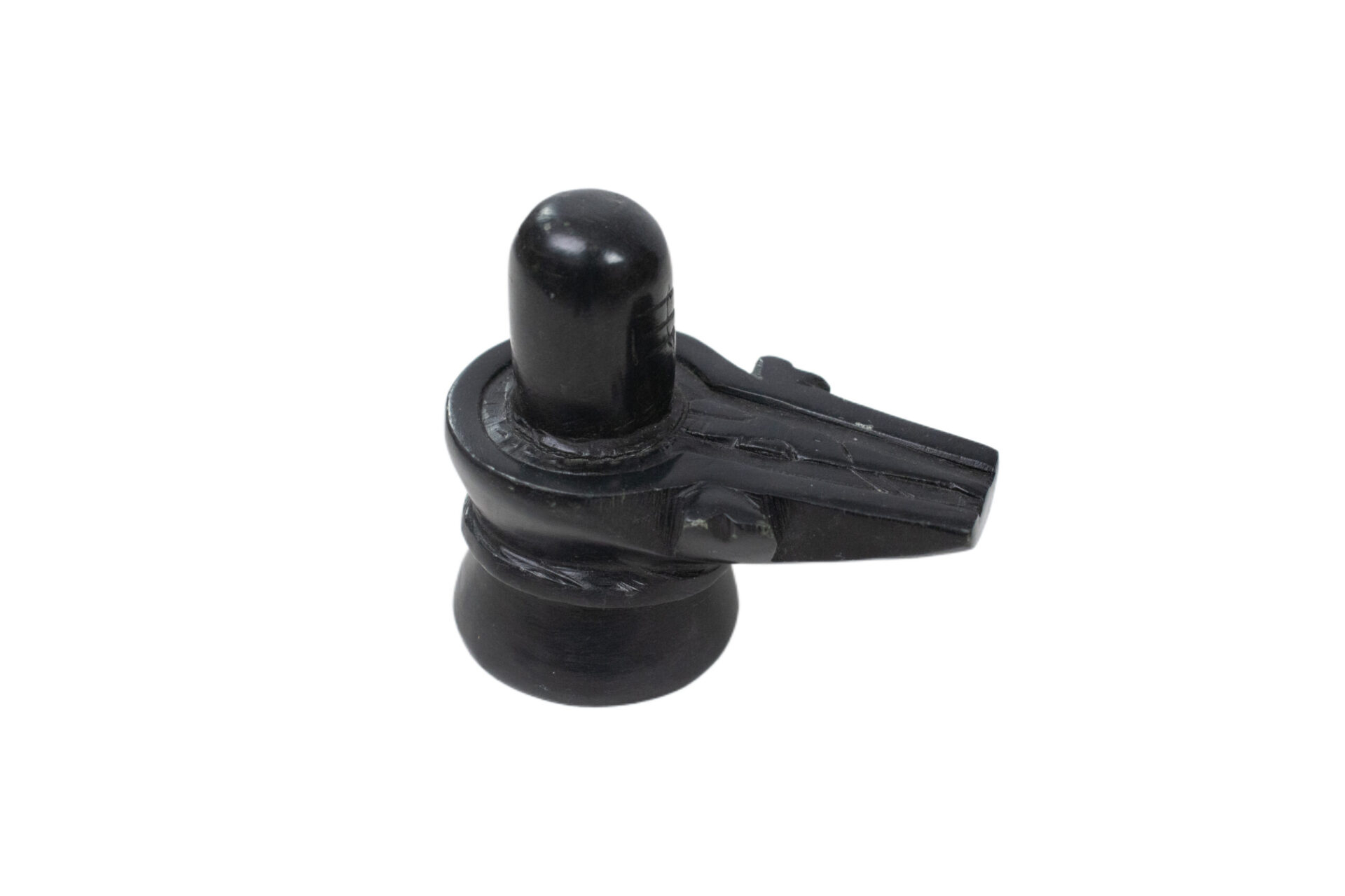 Shivalinga em Mármore Preto 7 cm