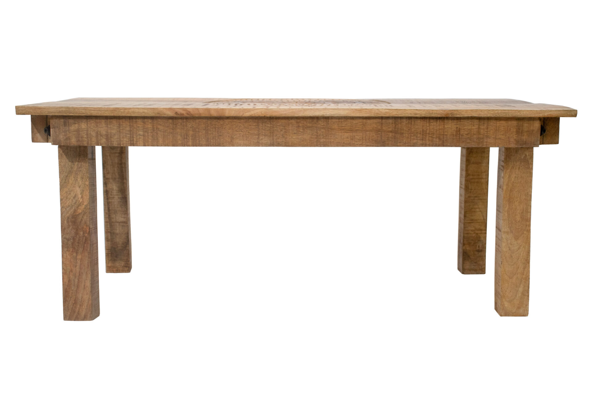 Mesa de Centro com Flor Entalhada 100 cm - Imagem 4