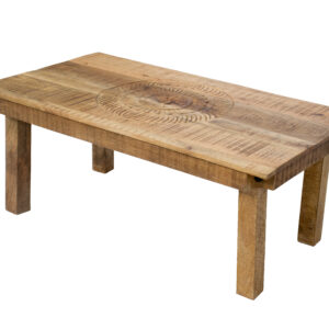 Mesa de Centro com Flor Entalhada 100 cm