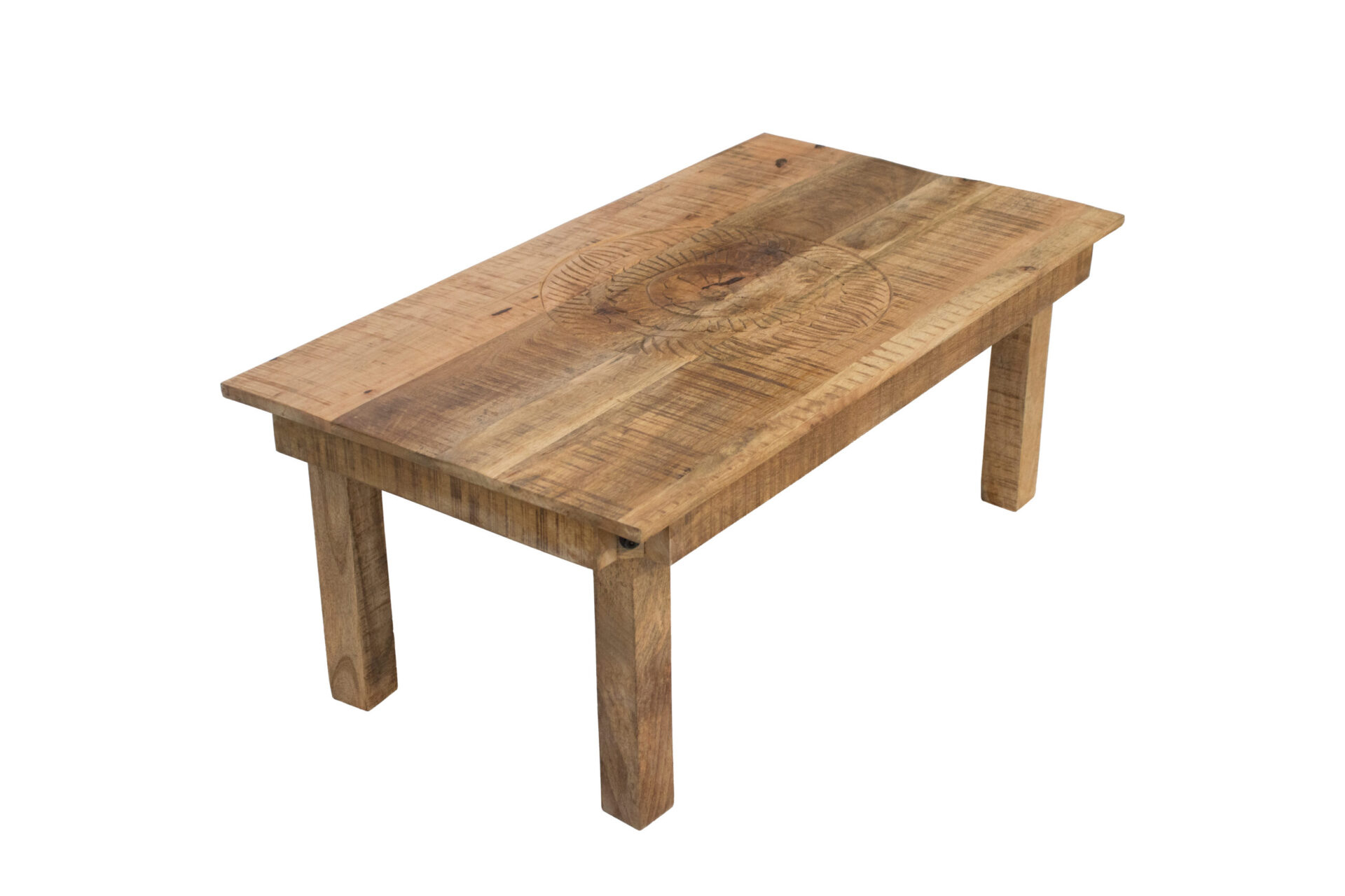 Mesa de Centro com Flor Entalhada 100 cm - Imagem 3