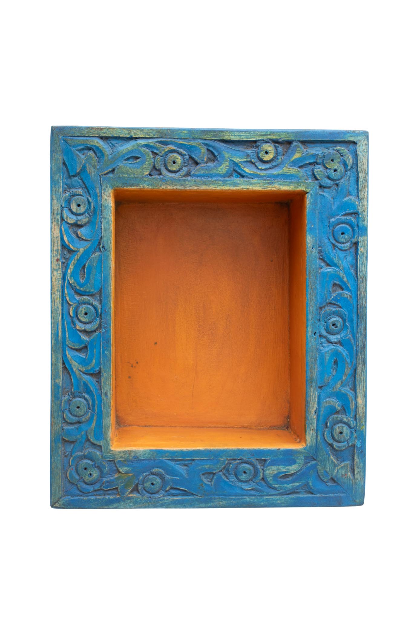 Moldura Azul e Laranja 30 cm