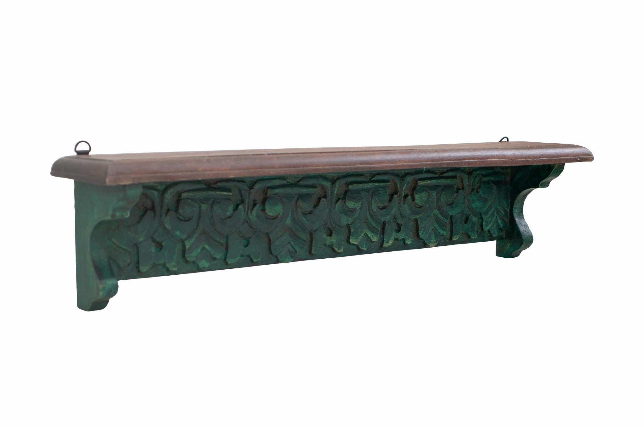 Prateleira Verde em Madeira 68 cm