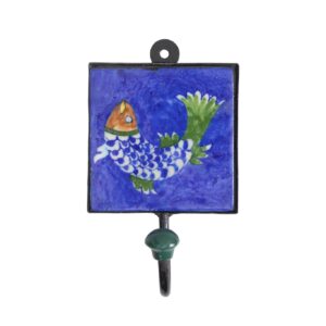Gancho com Peixe Azul 17 cm