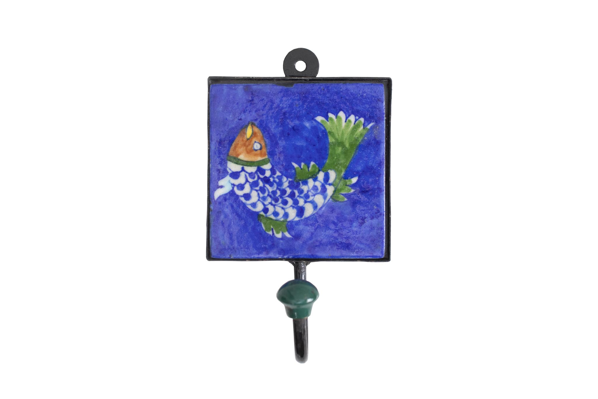 Gancho com Peixe Azul 17 cm