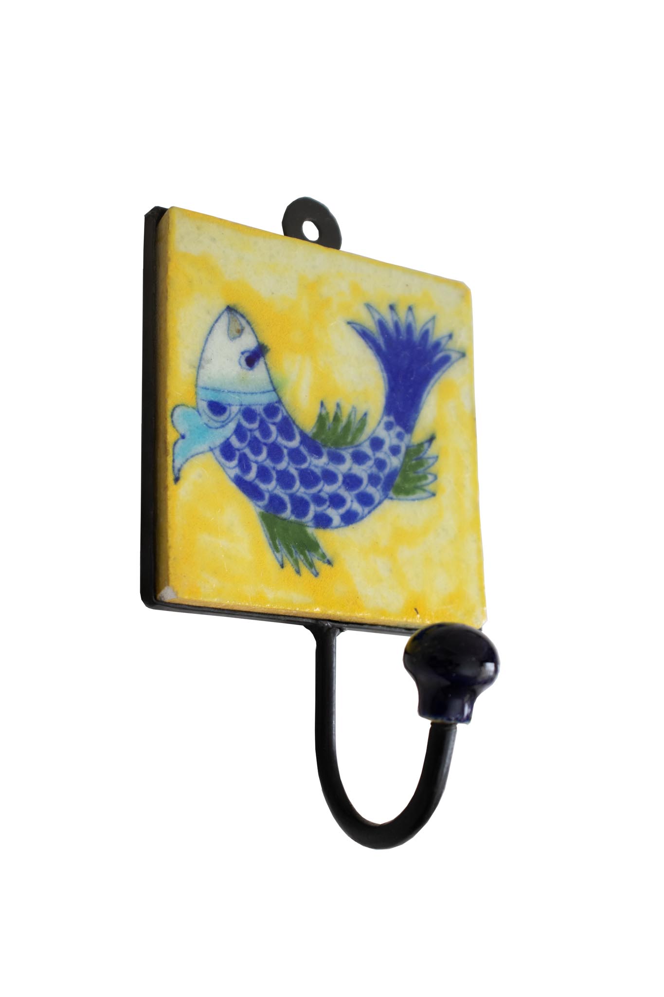 Gancho com Peixe Amarelo e Azul 17 cm - Imagem 2