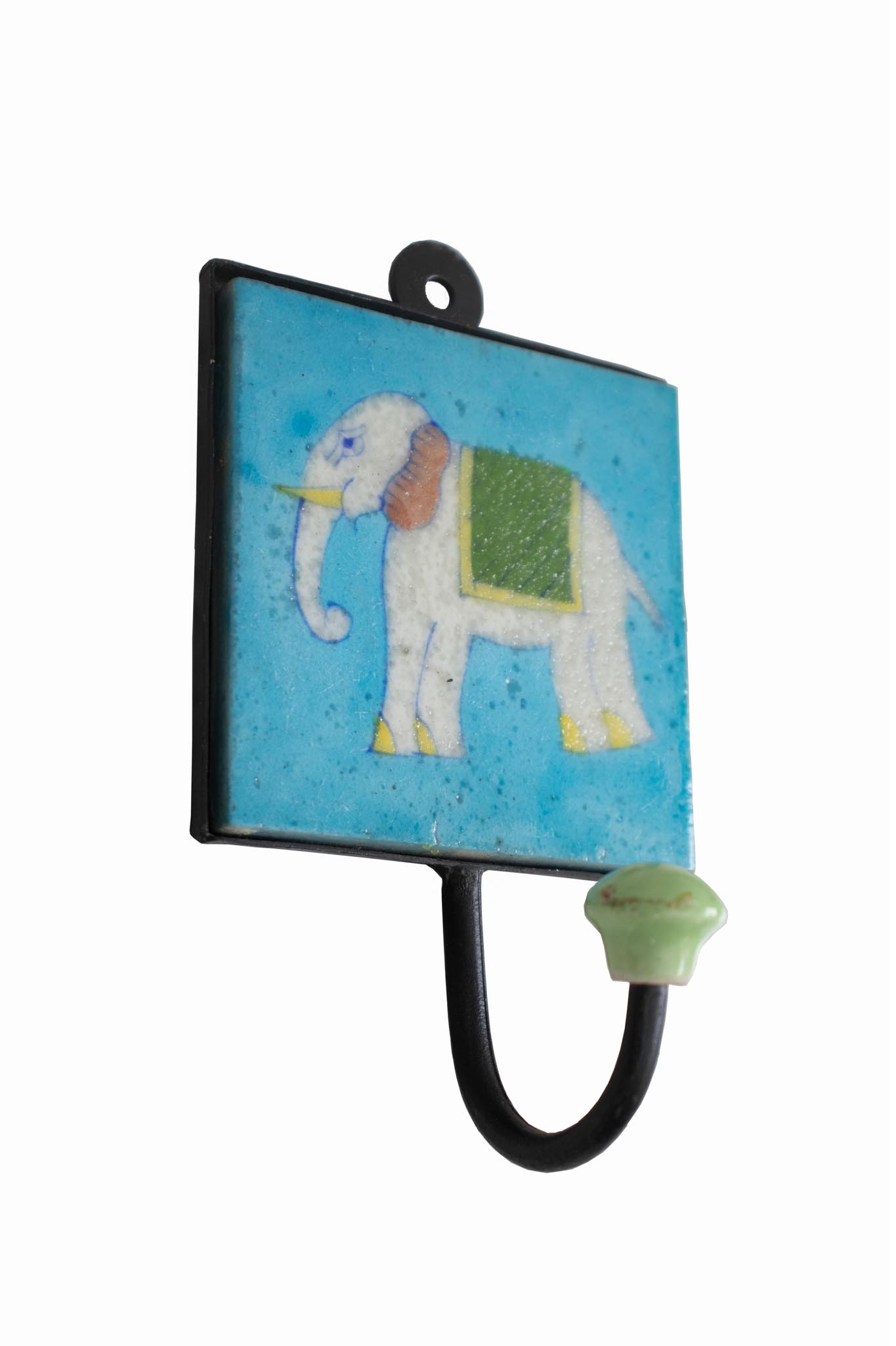 Gancho com Elefante Azul Claro 17 cm - Imagem 2